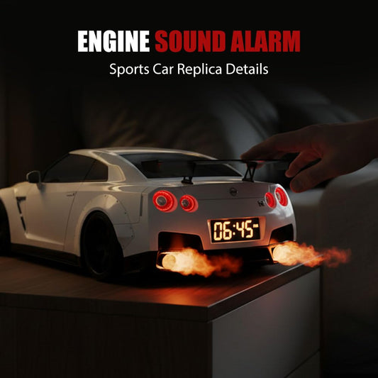 Laxrue“Hypercar Alarm Clock - Realistic Engine Sound & Flame Light Effects
