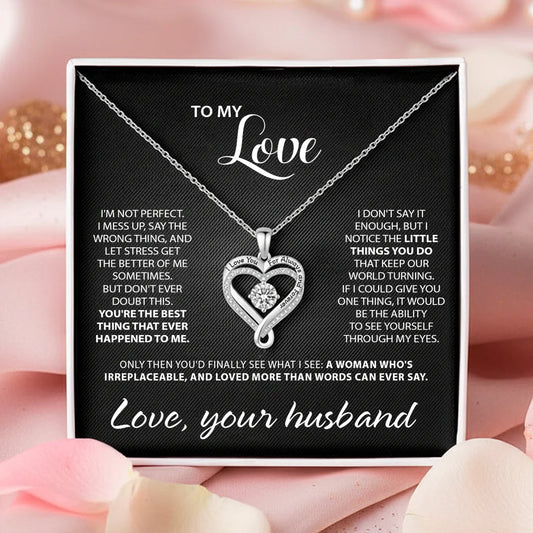 To my Love - Love Interlocked Hearts Necklace