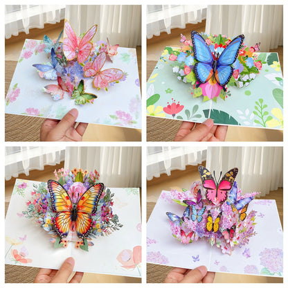 Brand New Romantic Forever Blooming Flower Pop Up Cards Valentine's Day Greeting Cards Ideal Couple Gifts for Holiday Surprise
