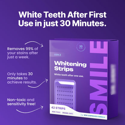 V34 Teeth Whitening Strips – Colour Correcting PAP+ Formula