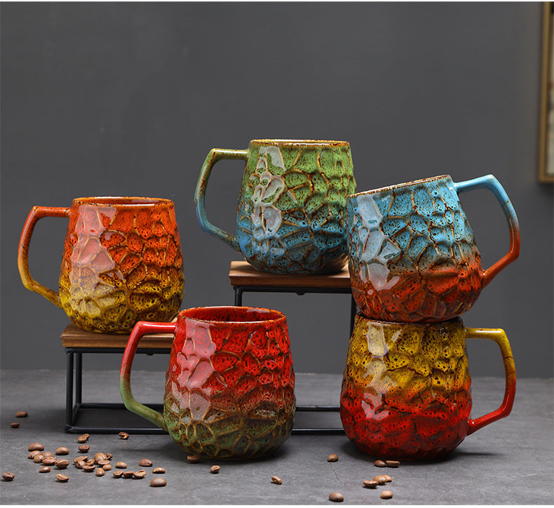 Laxrue“550ml Vintage Ceramic Kiln-Fired Coffee Mug