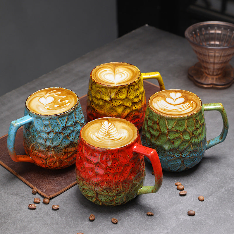 Laxrue“550ml Vintage Ceramic Kiln-Fired Coffee Mug