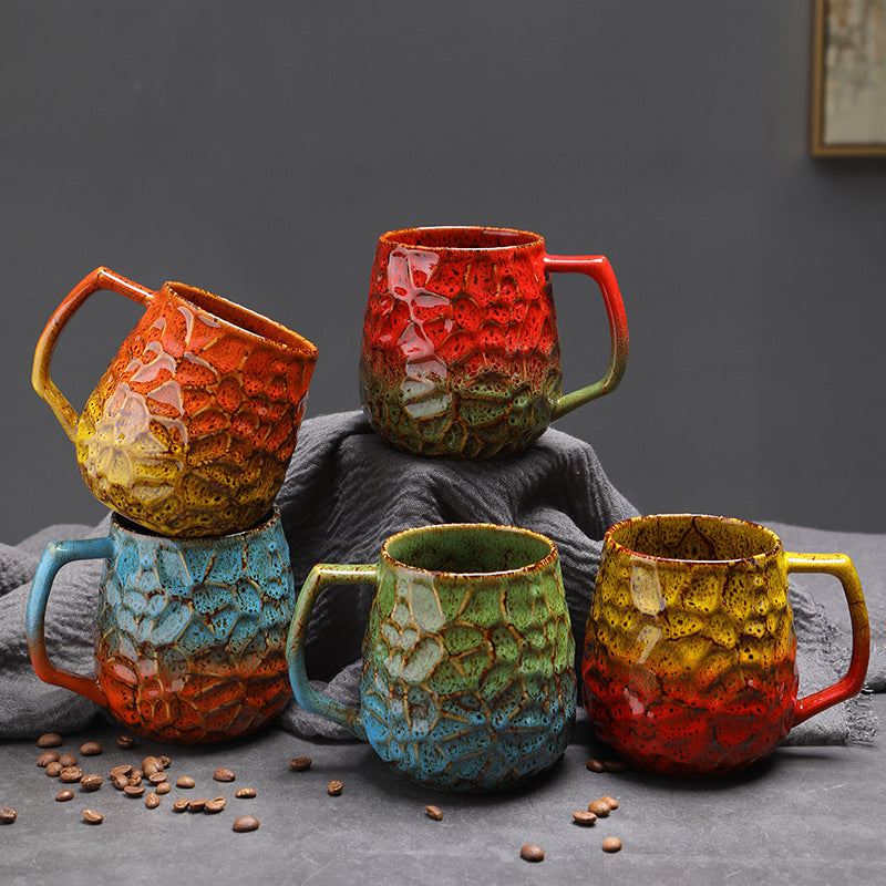 Laxrue“550ml Vintage Ceramic Kiln-Fired Coffee Mug