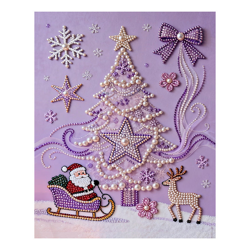 Laxrue "Pearl and Diamond Artworks - Purple Flower Christmas"