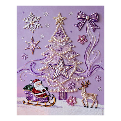 Laxrue "Pearl and Diamond Artworks - Purple Flower Christmas"