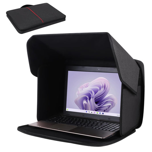 Outdoor laptop sunshade cover, foldable and portable.