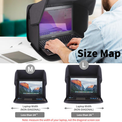Outdoor laptop sunshade cover, foldable and portable.