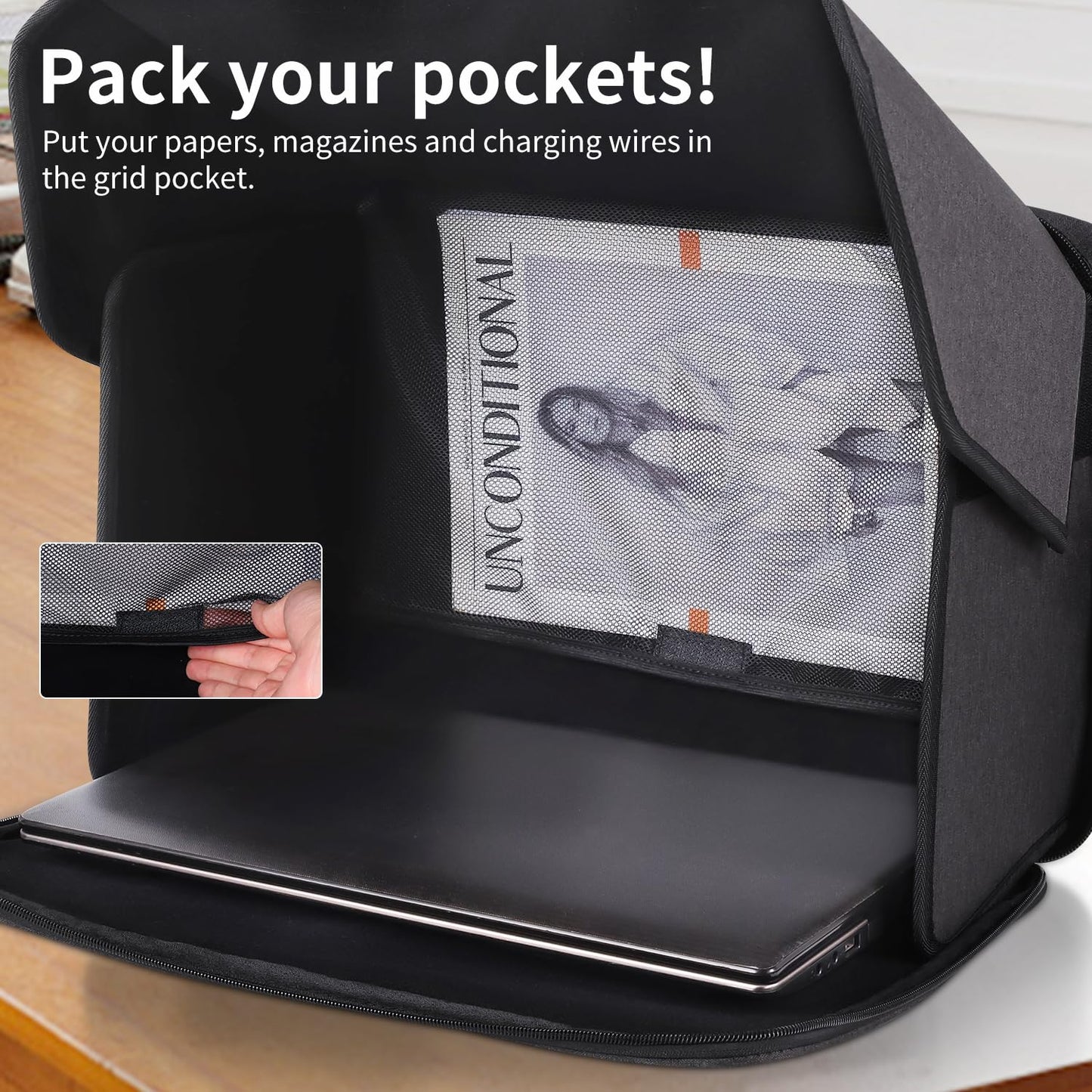 Outdoor laptop sunshade cover, foldable and portable.