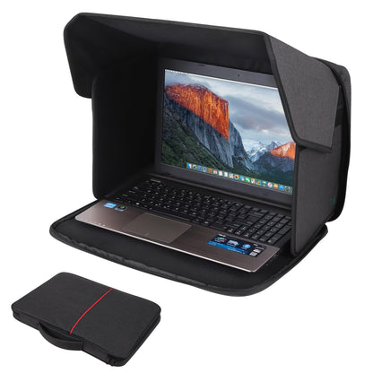 Outdoor laptop sunshade cover, foldable and portable.