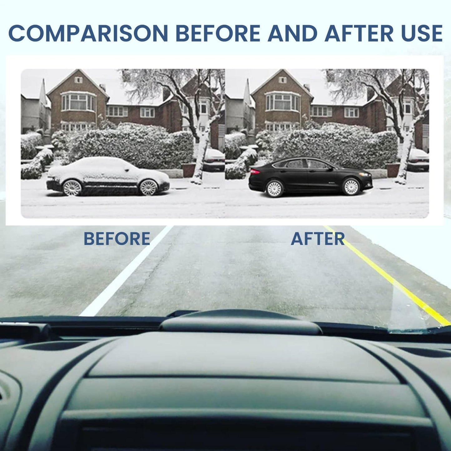 Laxrue”Solar Powered Car Deicer, Electromagnetic Windshield Ice Melter for Winter Vehicle Maintenance