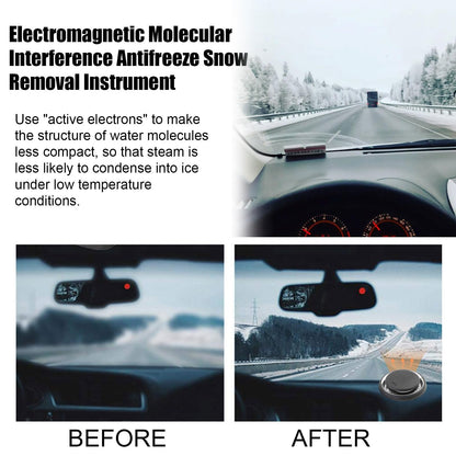 Laxrue”Solar Powered Car Deicer, Electromagnetic Windshield Ice Melter for Winter Vehicle Maintenance