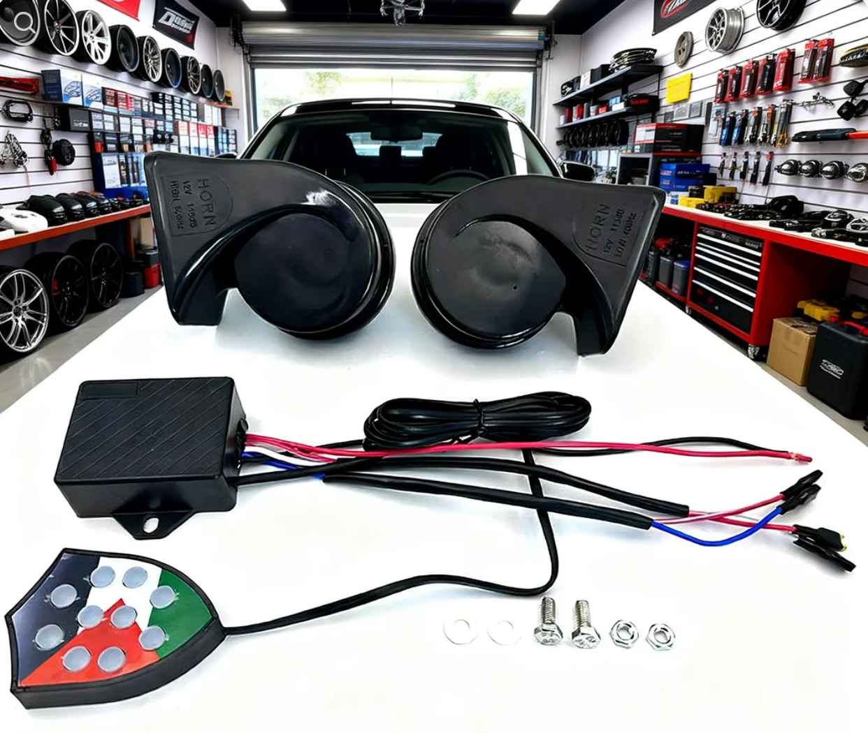 Laxrue“12V/24V Car/Truck Air Horn Controller Control Unit, lightweight, replacement part, vehicle accessory, 10 sound effects.