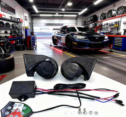 Laxrue“12V/24V Car/Truck Air Horn Controller Control Unit, lightweight, replacement part, vehicle accessory, 10 sound effects.