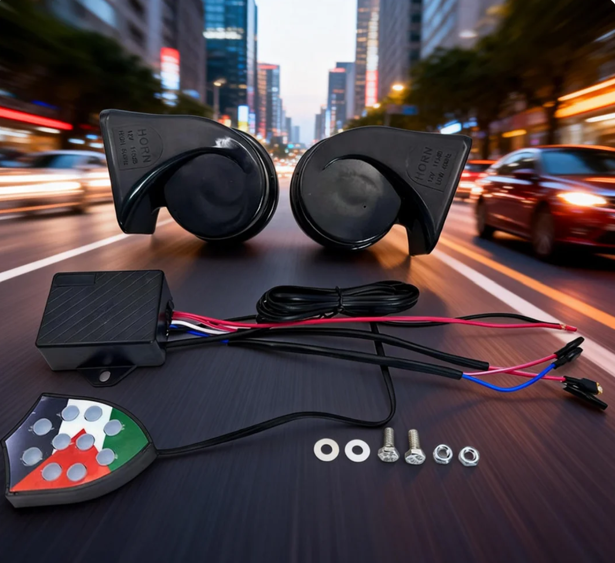 Laxrue“12V/24V Car/Truck Air Horn Controller Control Unit, lightweight, replacement part, vehicle accessory, 10 sound effects.