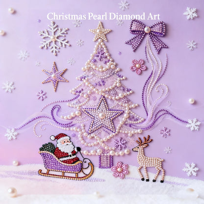Laxrue "Pearl and Diamond Artworks - Purple Flower Christmas"