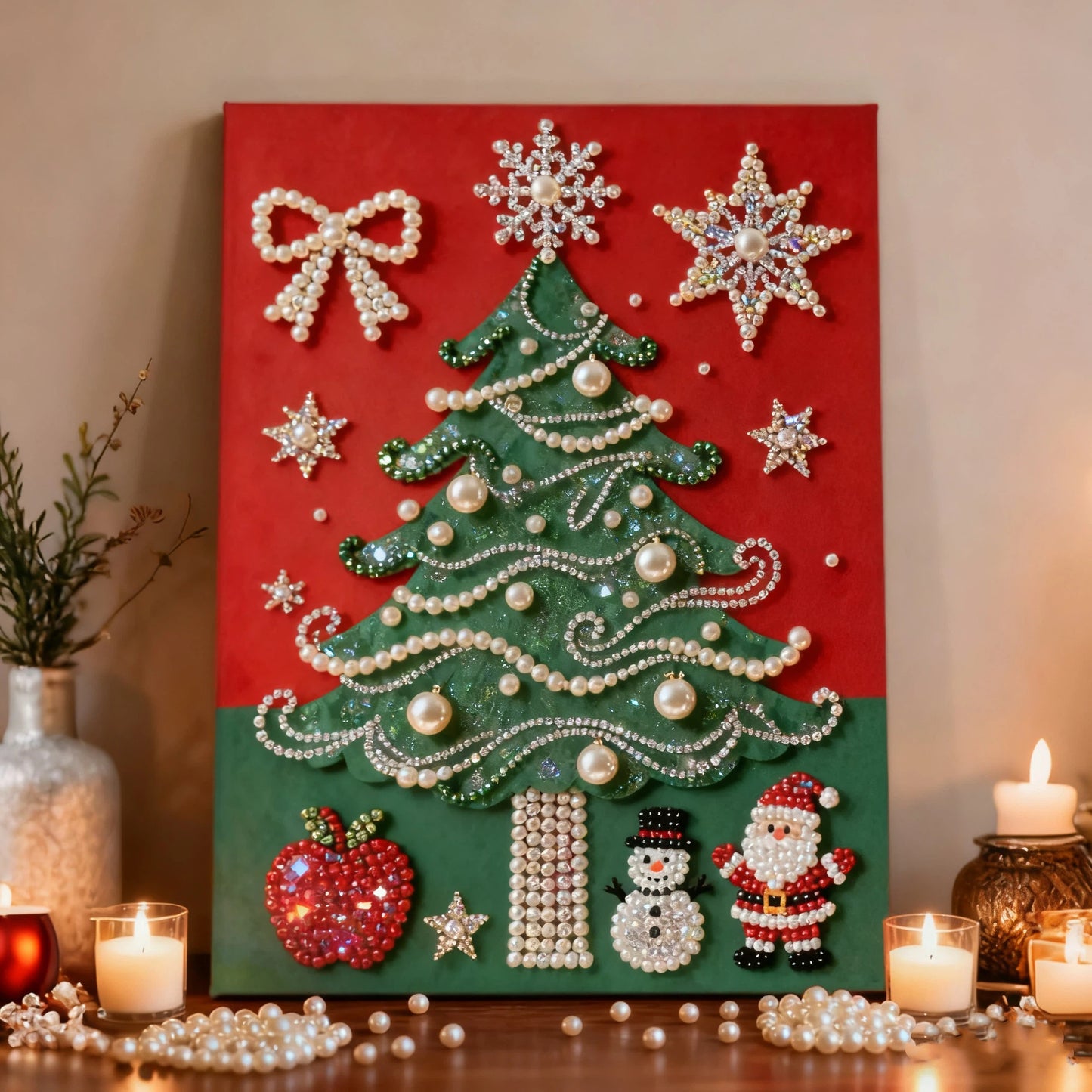 Laxrue "Pearl and Diamond Artworks - Merry Christmas"