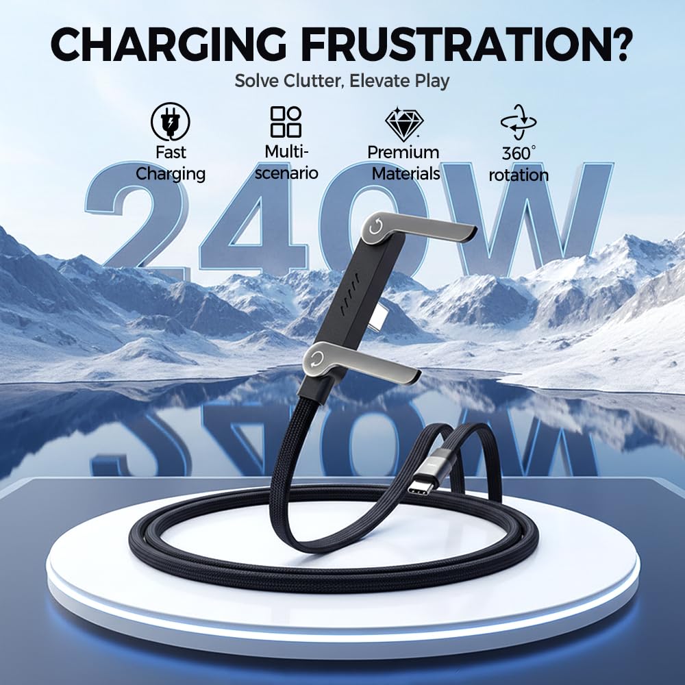 Laxro” An invisible stand and charging cable in one device.