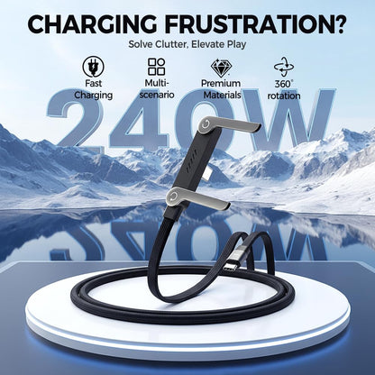 Laxro” An invisible stand and charging cable in one device.