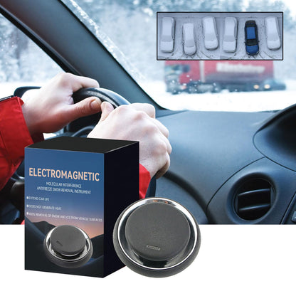 Laxrue”Solar Powered Car Deicer, Electromagnetic Windshield Ice Melter for Winter Vehicle Maintenance