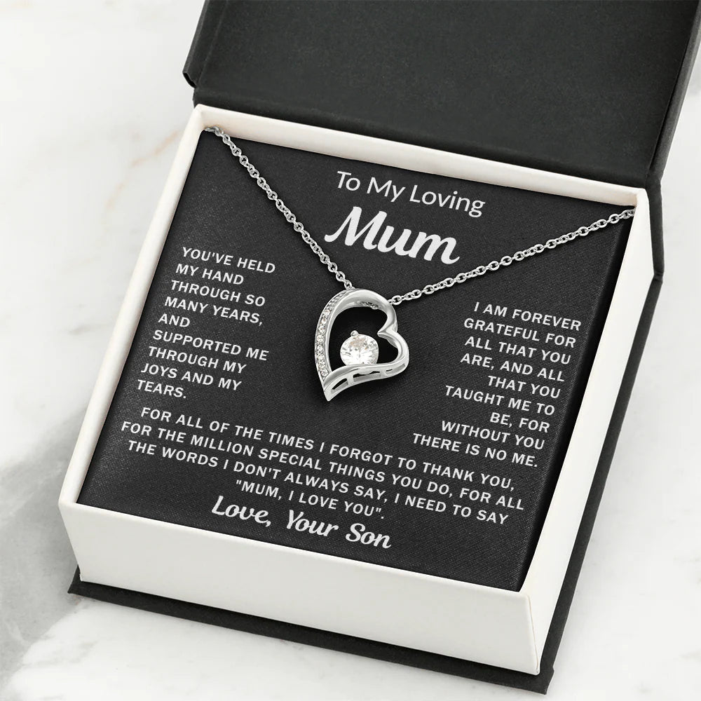 To My Loving Mum - Heart Necklace