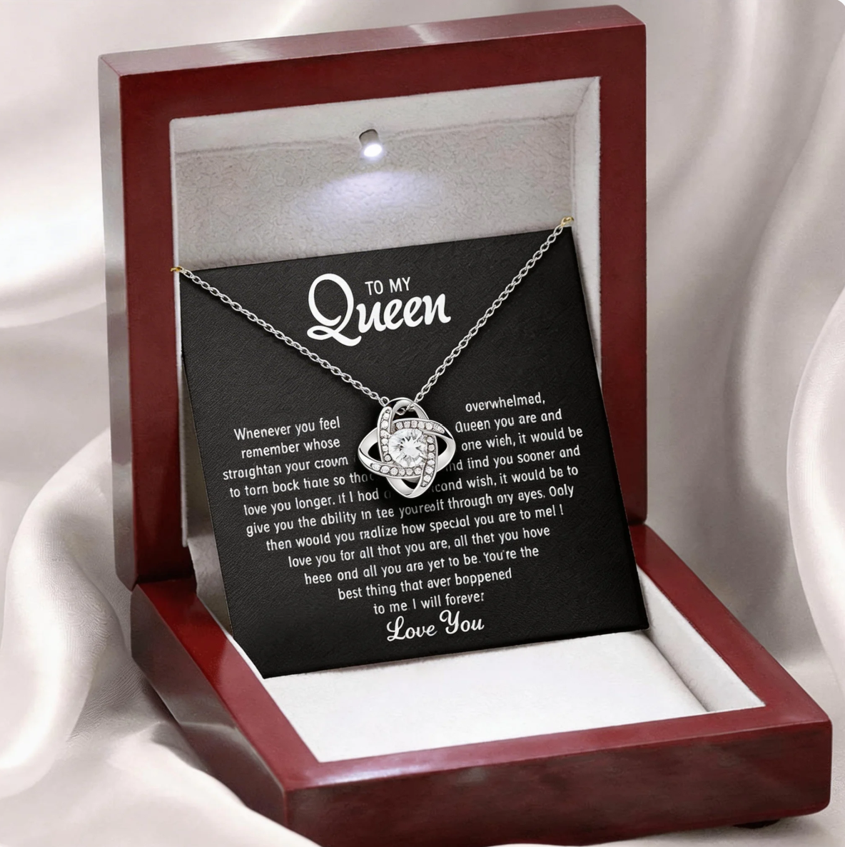 To my Queen – Love Heart Necklace（Eternal Necklace）