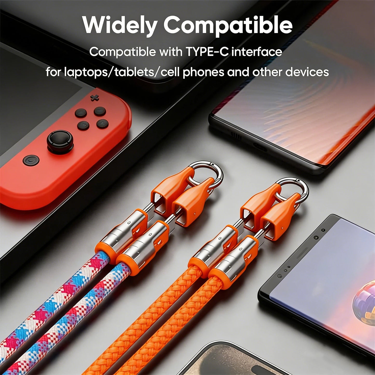 Laxrue“2-in-1 wristband/neckband fast charging cable