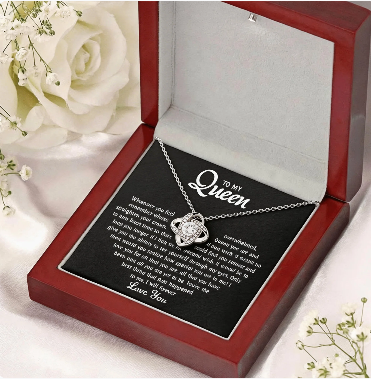 To my Queen – Love Heart Necklace（Eternal Necklace）