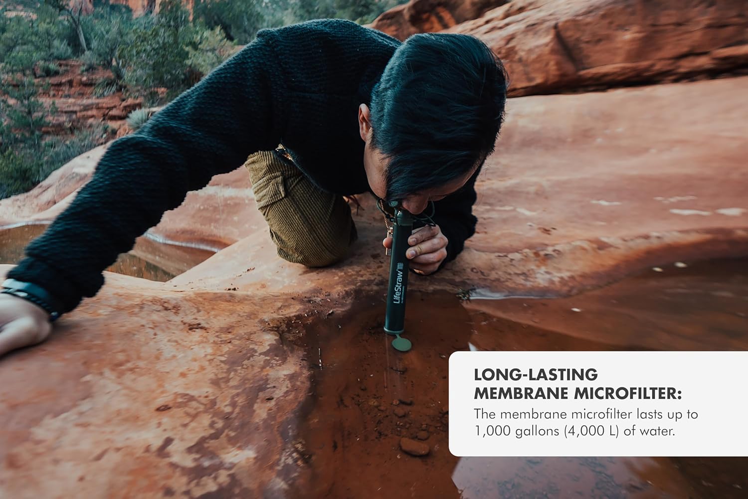 Personal Water Filter Straw for Hiking, Camping & Travel