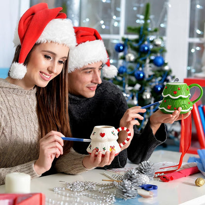 Laxrue“DIY mug craft kit, includes 6 colors of paint and brushes.