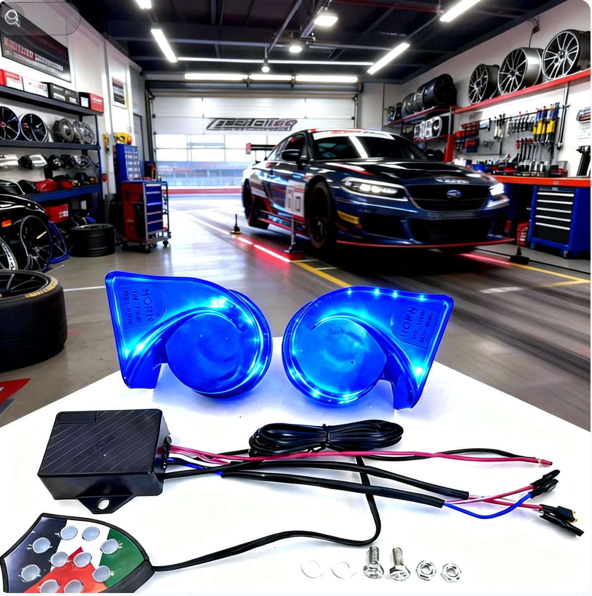 Laxrue“12V/24V Car/Truck Air Horn Controller Control Unit, lightweight, replacement part, vehicle accessory, 10 sound effects.
