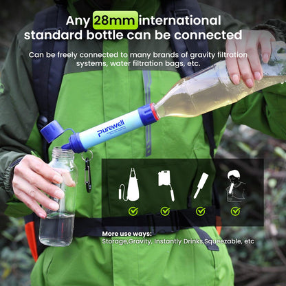 Personal Water Filter Straw – 0.01 Micron Portable Purifier