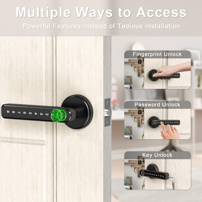 Laxrue“Fingerprint door lock, smart door lock with keypad, keyless entry door lock.