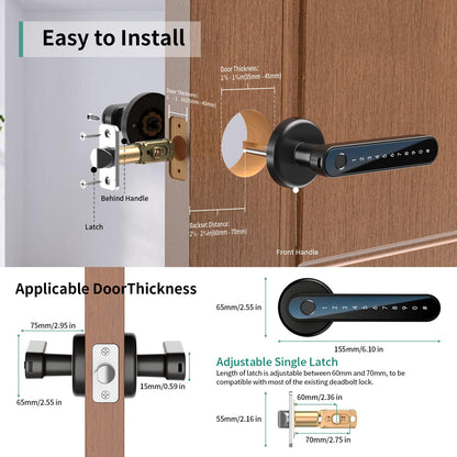 Laxrue“Fingerprint door lock, smart door lock with keypad, keyless entry door lock.
