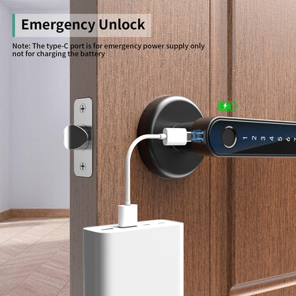 Laxrue“Fingerprint door lock, smart door lock with keypad, keyless entry door lock.