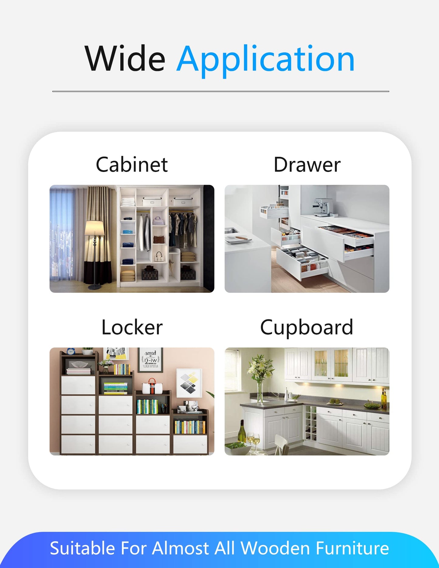 Laxrue“5pcsFingerprint cabinet lock, smart keyless hidden file drawer and wardrobe.