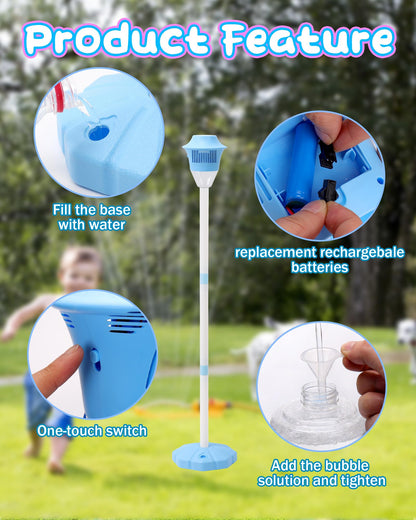 3in1Automatic LED Bubble Lamp Machine，A bubble， machine featuring ，sound and light effects.