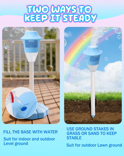 3in1Automatic LED Bubble Lamp Machine，A bubble， machine featuring ，sound and light effects.