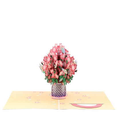Brand New Romantic Forever Blooming Flower Pop Up Cards Valentine's Day Greeting Cards Ideal Couple Gifts for Holiday Surprise