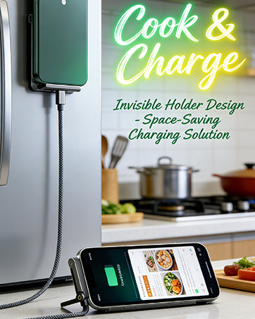 Laxro” An invisible stand and charging cable in one device.