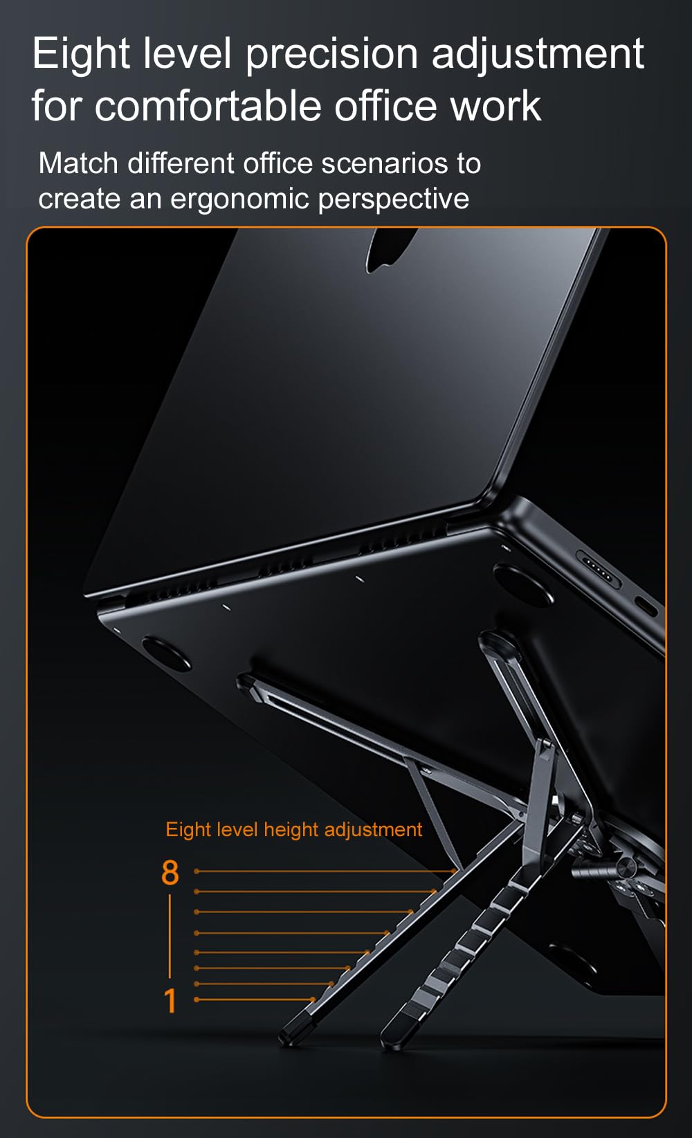 Laxrue”This multi-functional portable magnetic stand is made of aluminum alloy and is suitable for travel, office, and leisure use.