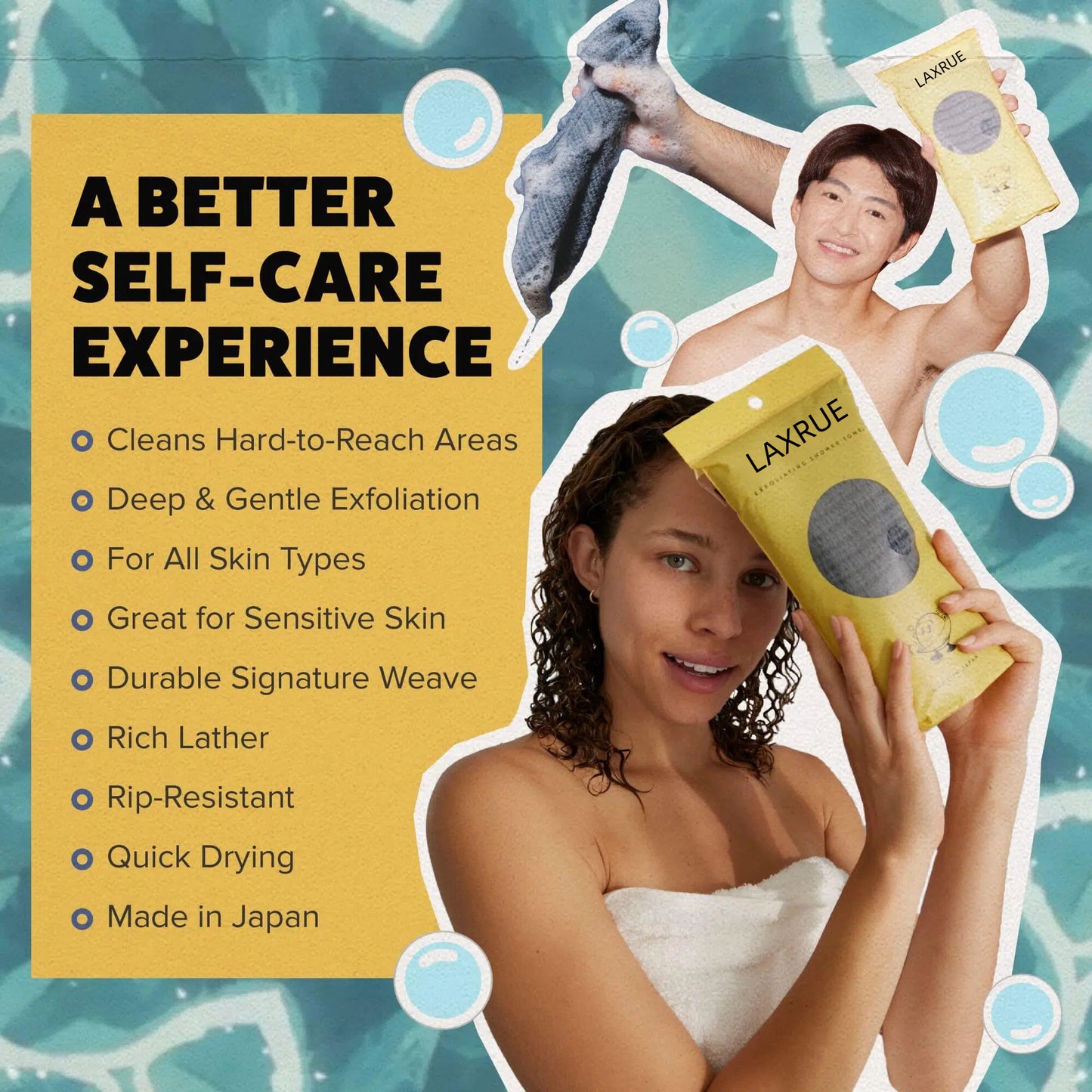 Laxrue™japanExfoliating Body Towels