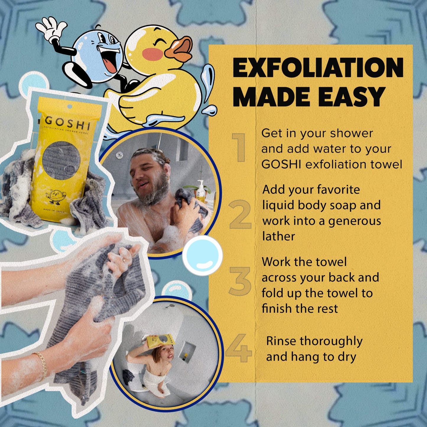 Laxrue™japanExfoliating Body Towels