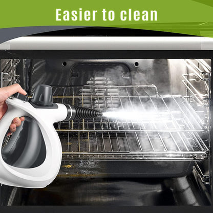 Laxrue“Pressurized Handheld Multi-Surface Natural Steam Cleaner with 12 pcs Accessories, Multi-Purpose Steamer for Home Use, Steamer for Cleaning Floor, Upholstery, Grout and Car