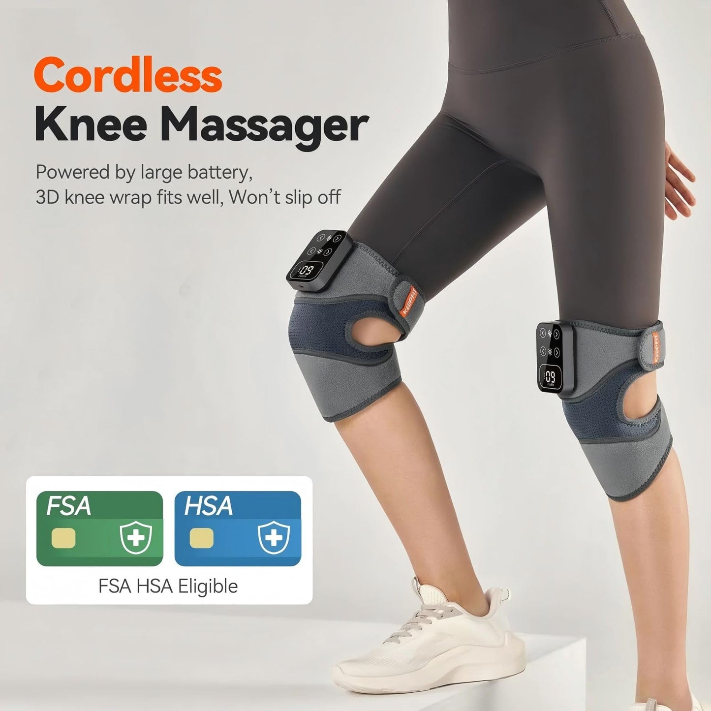 Laxrue“3-in-1 Heated Knee Massager, Shoulder Heating Pad, and Elbow Support Strap
