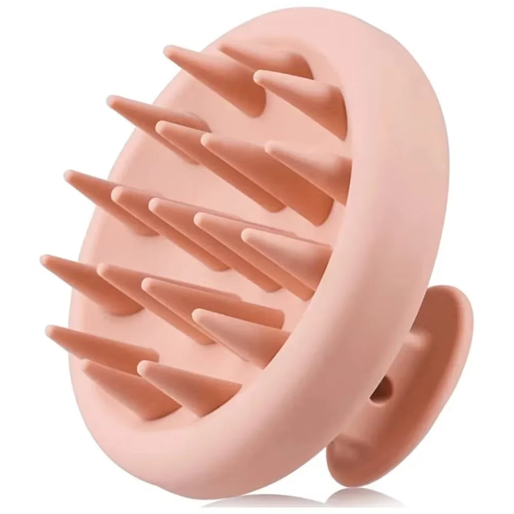 All-silicone shampoo brush and scalp massager