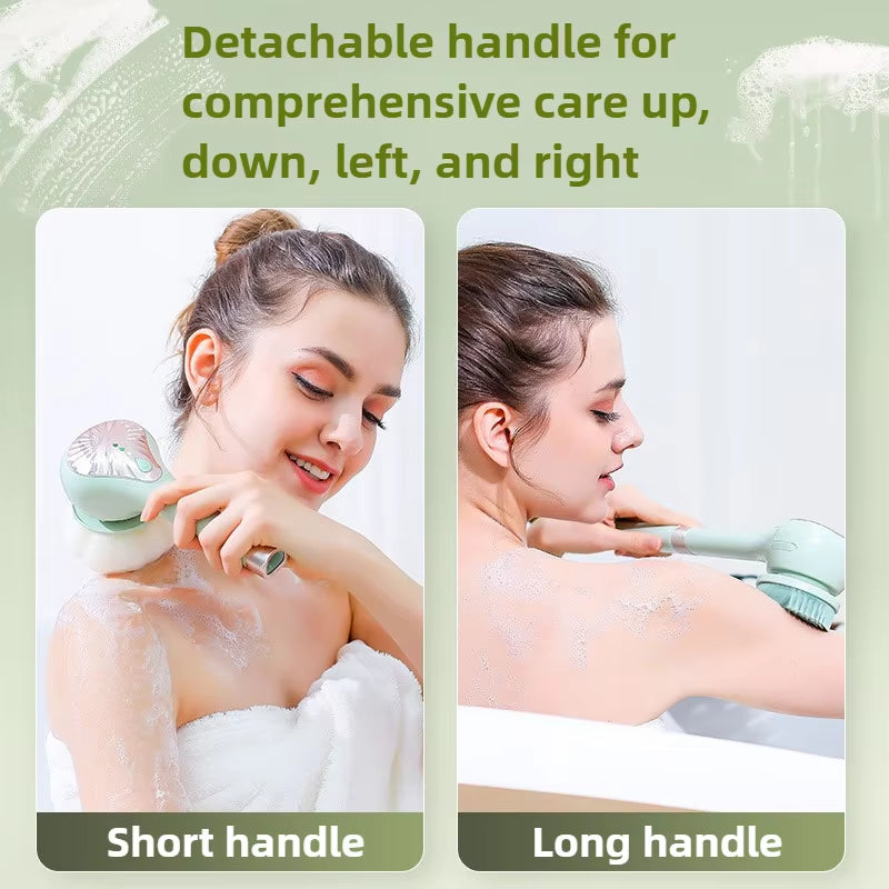Body Scrubber Bath Brush, Electric Body Brush for Shower Back Scrubber