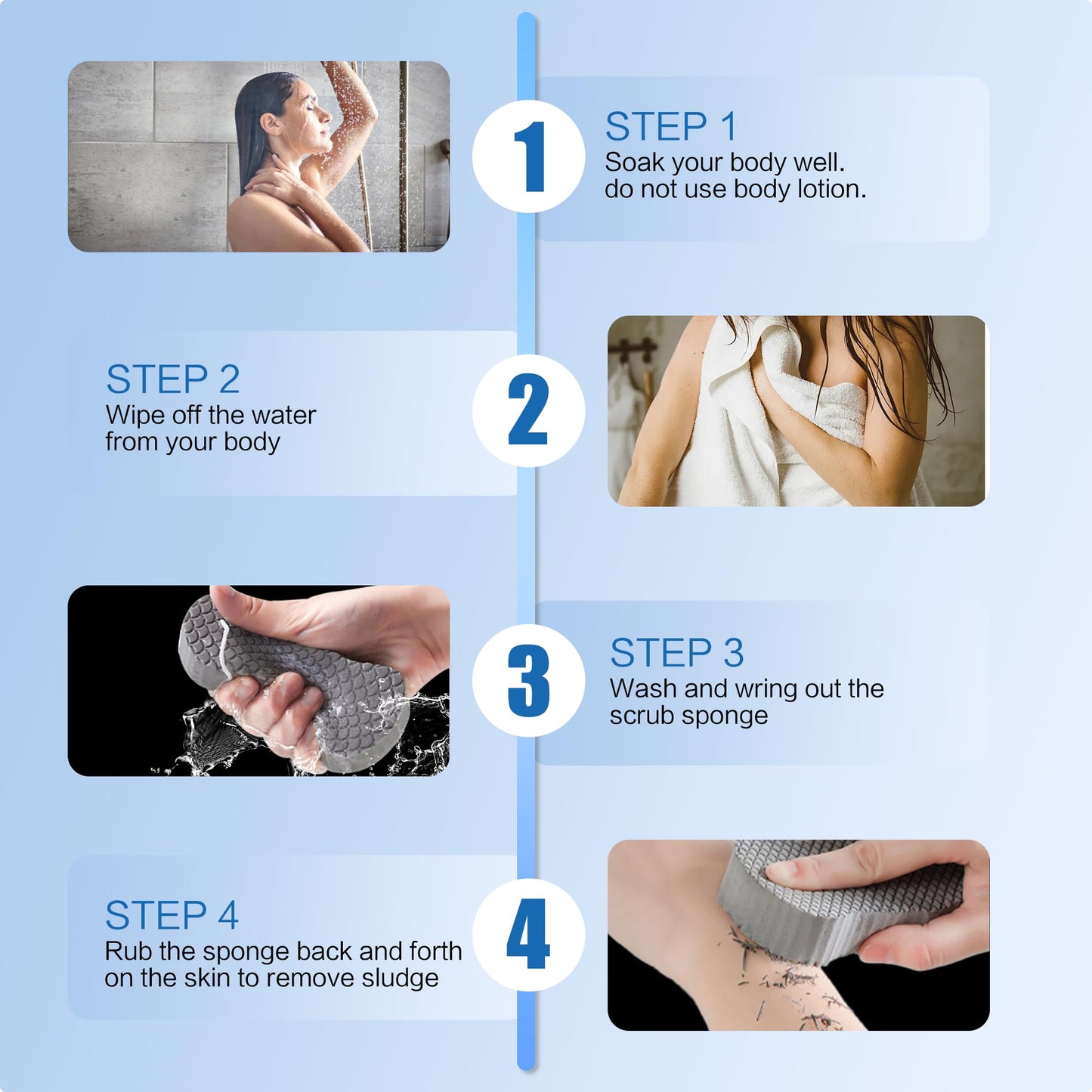 Laxrue“Ultra-soft exfoliating bath sponge
