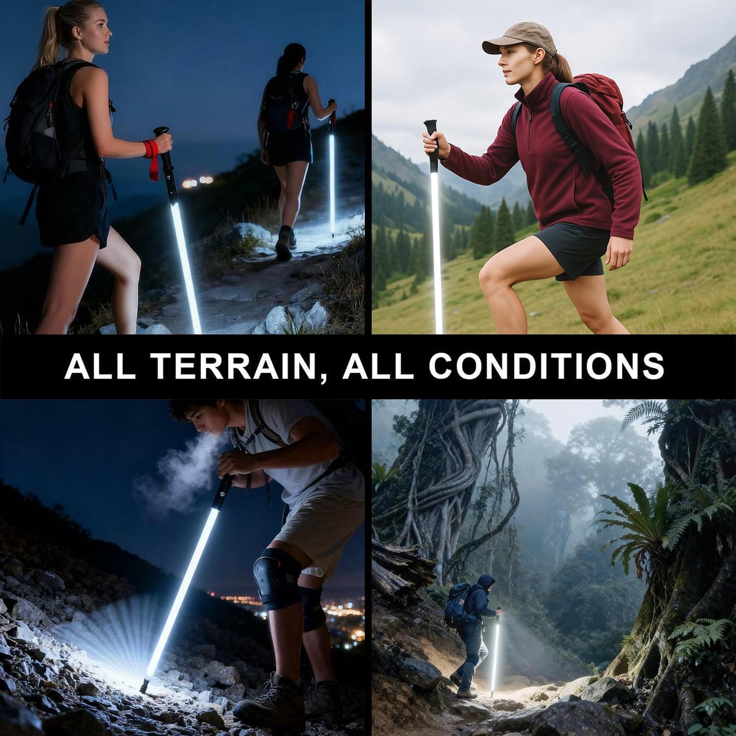 Laxrue™Professional night hiking gear, equipped with a 360° soft spot.