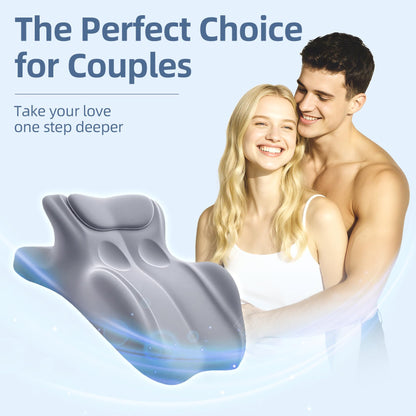 Laxrue“ memory foam ergonomic wedge pillow is suitable for people who prefer sleeping on their stomach and can also be used as a reading pillow in bed, providing ergonomic support.
