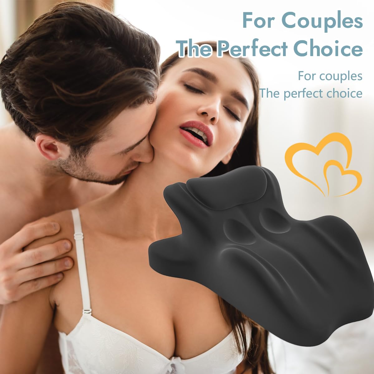 Laxrue“ memory foam ergonomic wedge pillow is suitable for people who prefer sleeping on their stomach and can also be used as a reading pillow in bed, providing ergonomic support.